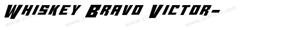 Whiskey Bravo Victor字体转换